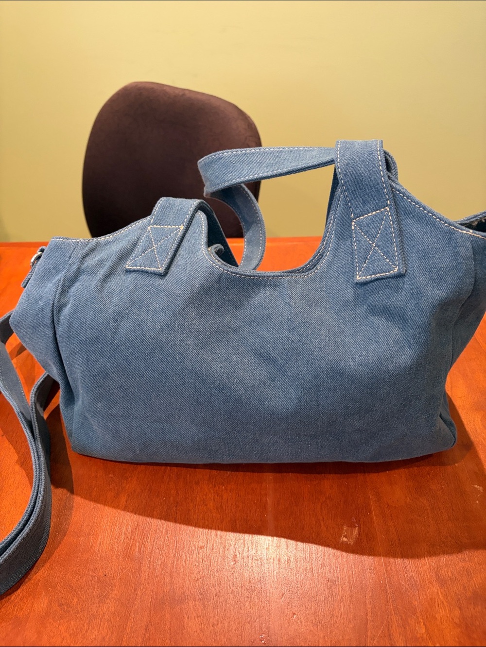 True Religion Denim Tote with embroidered pockets with zips - Picture 4 of 14
